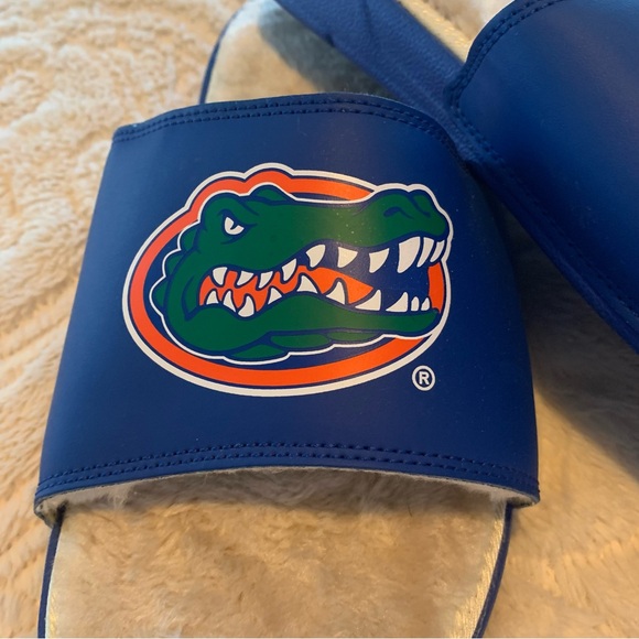 ISlide Florida Gators Faux Fur Slide Sandals - Royal Blue - Picture 3 of 7